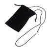 DFV mobile Case Cover with Chain and Loop Closure, Soft Cloth Flannel Carry Bag for Honor 10 GT (2018), Black view 2