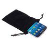 DFV mobile Case Cover with Chain and Loop Closure, Soft Cloth Flannel Carry Bag for Honor 10 GT (2018), Black view 3