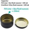 NRANSON 8 oz Candle Tins with Lids, 12-Pack, Black view 3