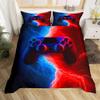 Homewish Video Game Duvet Cover Set, 200 x 200 cm, Gamepad Design, Red and Blue view 1