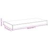 vidaXL Set of 4 Floating Wall Shelves, High-Gloss Gray, 50 x 23 x 3.8 cm, MDF view 3