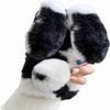 Artfeel Plush Rabbit Case for Samsung Galaxy A21S, Fuzzy Bunny Ears, Glitter Rhinestones, Black and White view 2