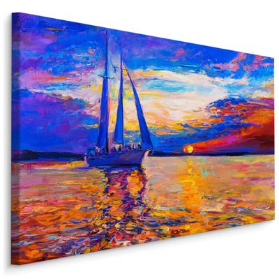 Muralo Nature Wall Art, Sea, Landscape, Water, Waves, Sky - 100 x 70 cm