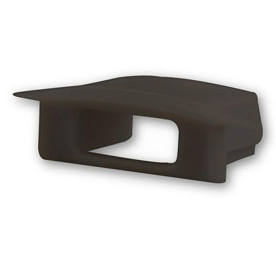 EC26B Black End Cap for DIVE12 FLAT Profile with Cable Feed-Through, 1 pc.