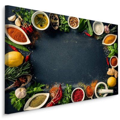 Muralo Wall Art Spices, Plants, Nature, Bell Pepper, Chili - 100 x 70 cm