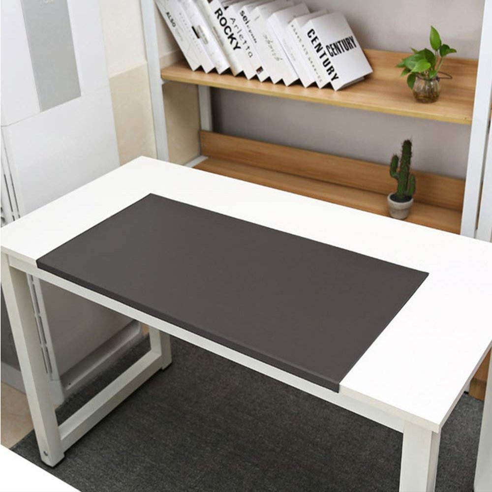 Waterproof PU Leather Desk Mat with Edge Grip