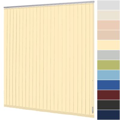 Made-to-Measure Vertical Blind, 89 mm Slats, Yellow, 240.1–250 x 120.1–140 cm