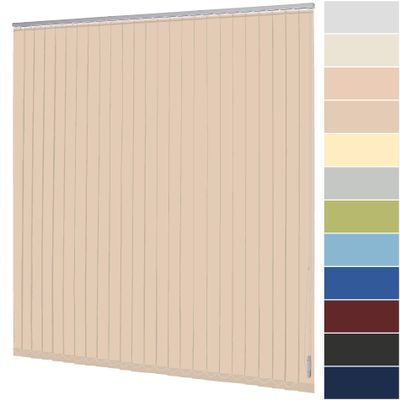 Made-to-Measure Vertical Blind, 127 mm Slats, Apricot, 40–60 x 160.1–180 cm
