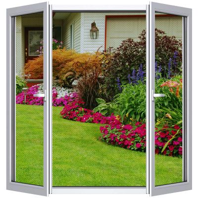 Window Insect Screen 2-Pack, 130 x 150 cm | Cut-to-Fit, No Drilling, Adhesive Mount | Black