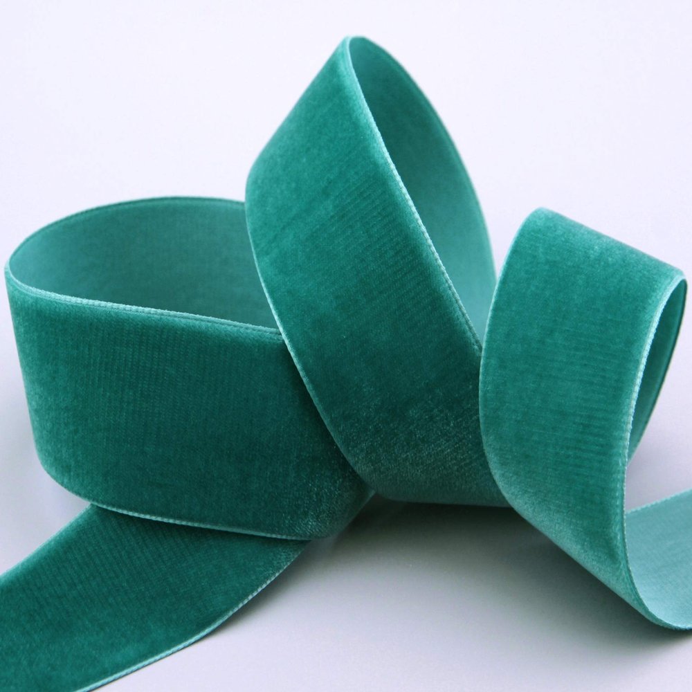 finemark 3 m x 36 mm Velvet Ribbon, Petrol (654)