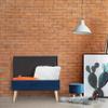 Relaxdays Storage Bench, Velvet Upholstery, 40 L, Padded, Wooden Legs, Hallway, 2-Seat Chest Bench, 41 x 80 x 40 cm, Color Options view 3