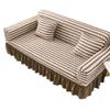 Cozomiz Seersucker Sofa Slipcover with Skirt, 3-Seater, Navy Blue view 2