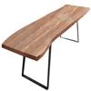 SAM Halmstad Dining Table 280 x 100 cm, Natural Acacia, Black U-Frame view 1