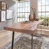 SAM Halmstad Dining Table 280 x 100 cm, Natural Acacia, Black U-Frame view 3