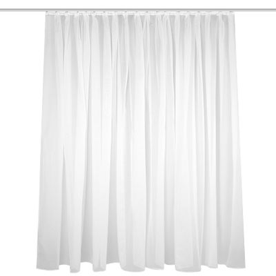 HOMEbasics 41600 SABLIO Ready-Made Sheer Curtain, White, 175 x 450 cm