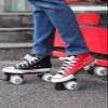 STRTG Canvas Double-Row Quad Roller Skates for Men and Women, Sizes 35–44 view 2