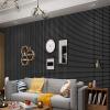 PVC Grid Self-Adhesive Wallpaper, Modern Minimalist Wall Decor Roll, Easy to Apply and Peel, 0.6 x 10 m (Black - Small Grid) view 3