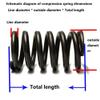 304 Stainless Steel Compression Spring, 1.5 mm Wire, 300 mm Length, 2-Pack view 2