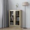 vidaXL Display Cabinet Bookcase Sonoma Oak 82.5 x 30.5 x 115 cm Engineered Wood view 2