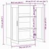 vidaXL Display Cabinet Bookcase Sonoma Oak 82.5 x 30.5 x 115 cm Engineered Wood view 4