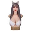 XSWL Silicone Breast Forms with Realistic Female Head Mask, Color 3 view 1