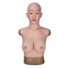 XSWL Silicone Breast Forms with Realistic Female Head Mask, Color 3 view 2