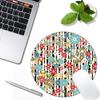 Round Mouse Pad with Colorful Floral Pattern view 4
