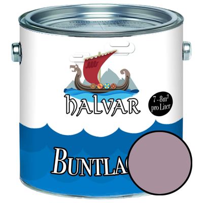 Halvar Satin-Finish Colored Paint for Wood & Metal, Violet RAL 4009 Pastel Violet, Interior & Exterior, 10 L