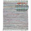 carpetfine Kelim Chindi Green Flatweave Rug 120 x 170 cm view 1