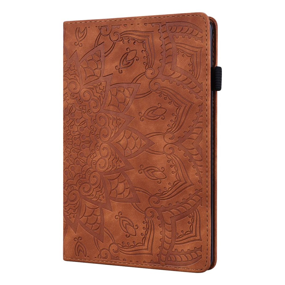 LMFULM Case for Lenovo Tab P11 Pro TB-J706F 11.5-Inch, Brown Mandala PU Leather Smart Case