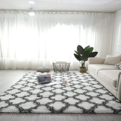 KKDIY Rainbow Plush Rug with Batik Pattern