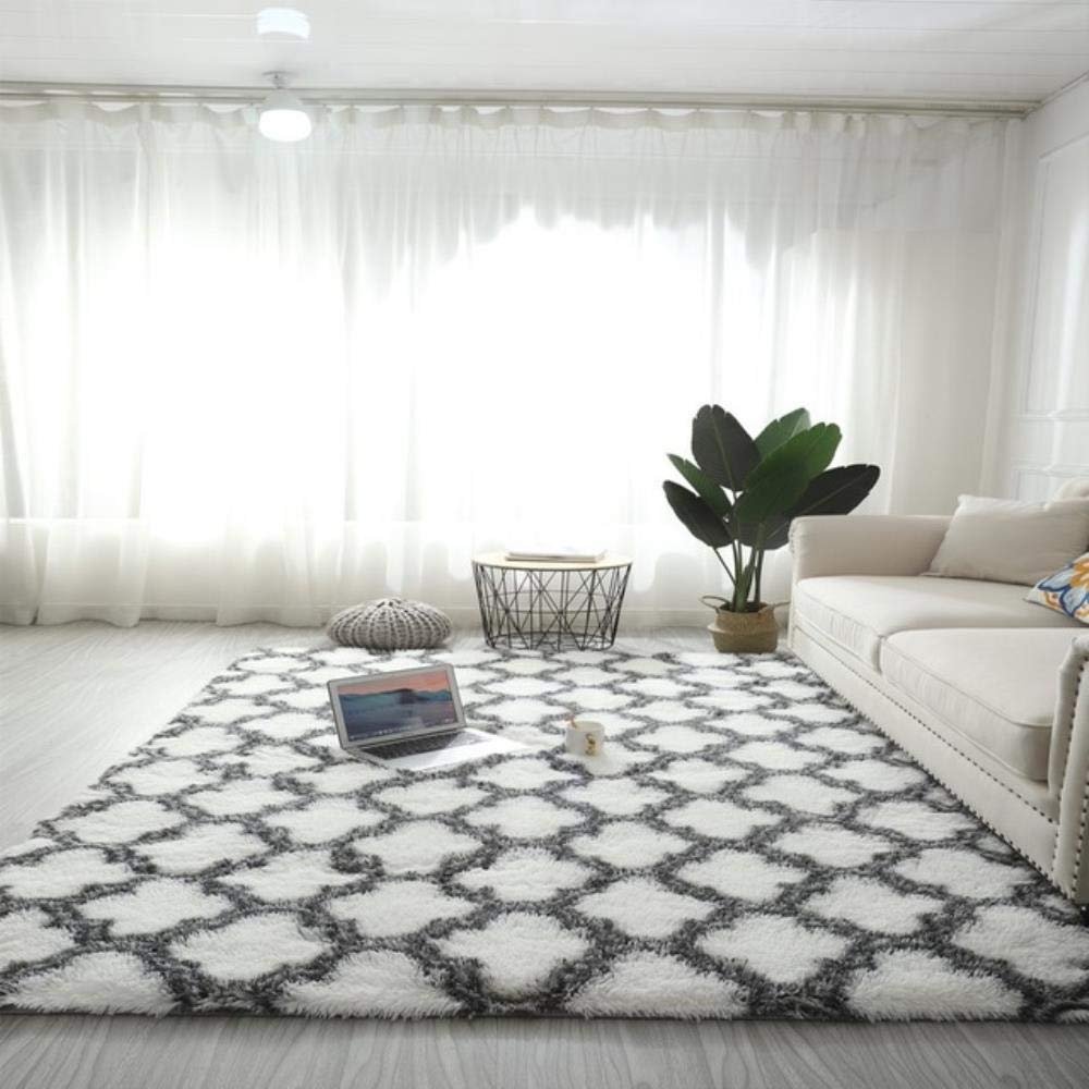 KKDIY Rainbow Plush Rug with Batik Pattern