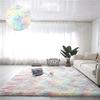 KKDIY Rainbow Plush Rug with Batik Pattern view 3