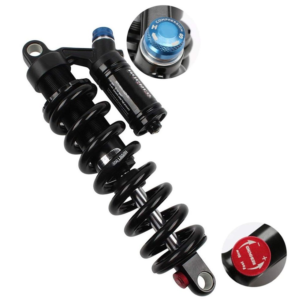 TOMYEUS VPPV MTB Rear Shock, 550 lb, Adjustable, 210 mm