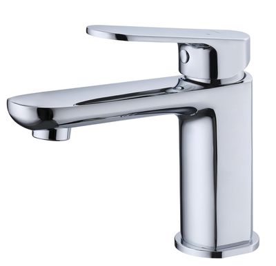 Krobec Single-Handle Bathroom Faucet with Water-Saving Function, Chrome
