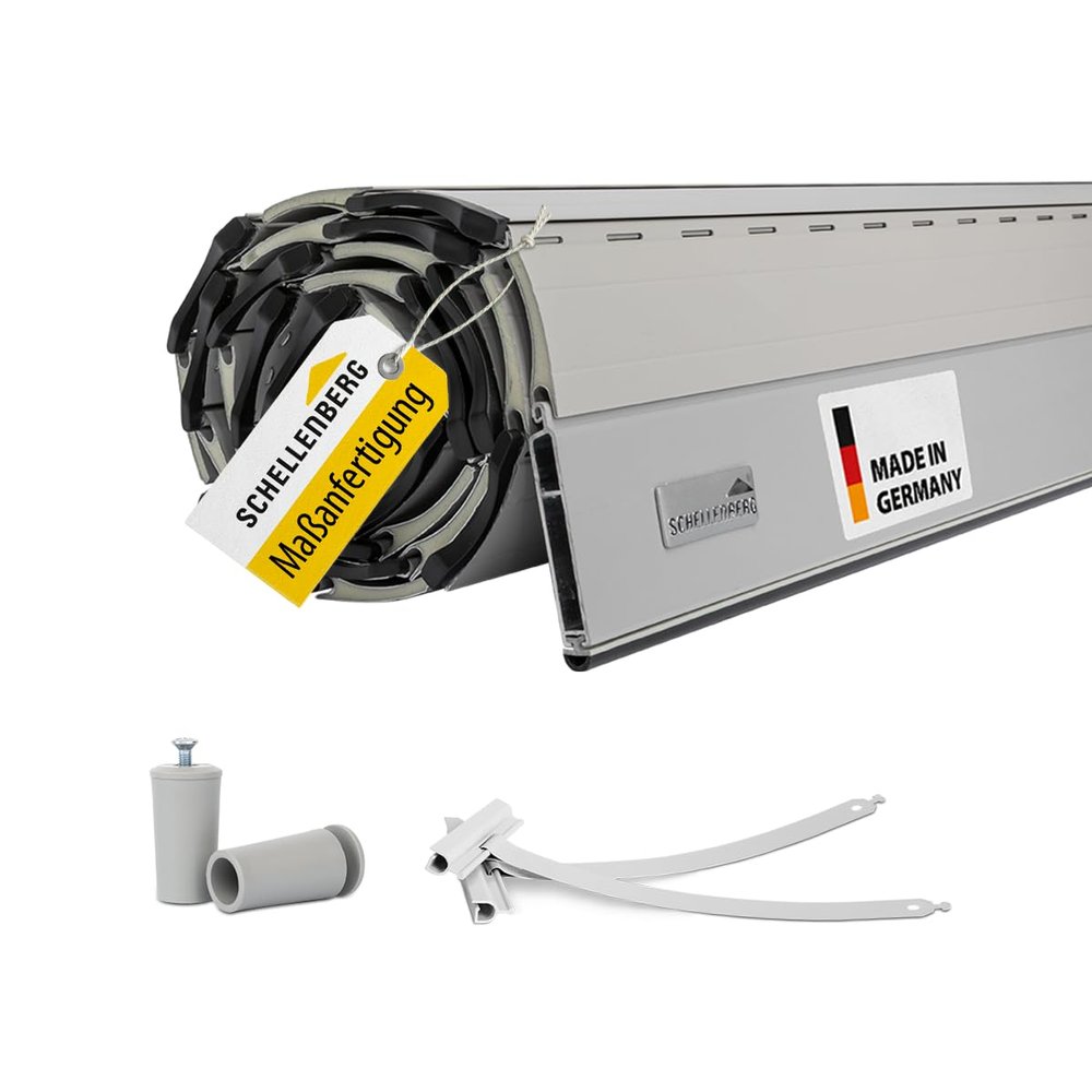 Schellenberg Custom-Made Aluminum Roller Shutter Curtain, Mini System, 50–200 cm W x 100–230 cm H