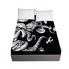 Chickw1 Microfiber Fitted Sheet, 3D Octopus Print, 30 cm Pocket Depth, Gray, 160 x 200 cm view 1