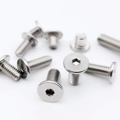 304 Stainless Steel M2–M6 Hex Socket Ultra-Thin Flat Wafer Head Screws, 20 mm, M6, 10 pcs