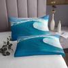 Tbrand Ocean Wave Surfing Nautical Quilt Bedspread, Sky Blue, 170 x 210 cm view 2