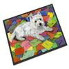 Caroline's Treasures Suzanne Renaud Artwork Doormat, Westie Zoe's Mail, 18" H x 27" W view 1
