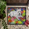 Caroline's Treasures Suzanne Renaud Artwork Doormat, Westie Zoe's Mail, 18" H x 27" W view 3