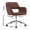 YF-Chair Pink Ergonomic Mid-Back Swivel Desk Chair with Microsuede Fabric Seat view 2