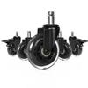 Hirate 3-Inch Locking Office Chair Casters, 5-Pack view 1