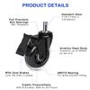 Hirate 3-Inch Locking Office Chair Casters, 5-Pack view 3