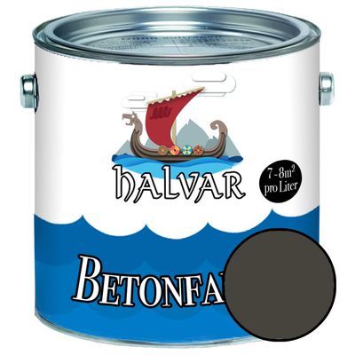 HALVAR Concrete Paint/Floor Coating, Satin-Matte Green RAL 6000–6037, Facade Paint, 20 L, RAL 6015 Black Olive