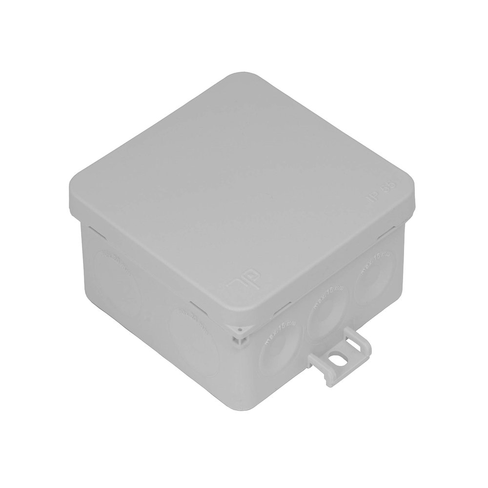 TPelectric Junction Box with Pass-Through Membrane for Damp Rooms, IP55, 90 x 90 x 55 mm, Variant B