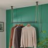 Mob-In LANO Industrial Closet Rod with Rope and Pulleys, 1 m view 1