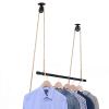 Mob-In LANO Industrial Closet Rod with Rope and Pulleys, 1 m view 2