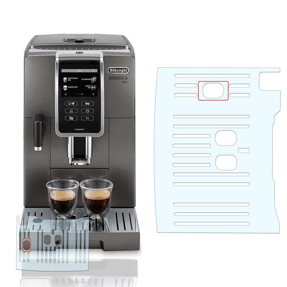 Drip Tray Scratch Protection Film for De'Longhi Dinamica Plus 370.85–370.95