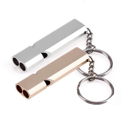 Lankater 2-Piece Emergency Whistle Set, 150 dB Double-Tube Safety Keychains